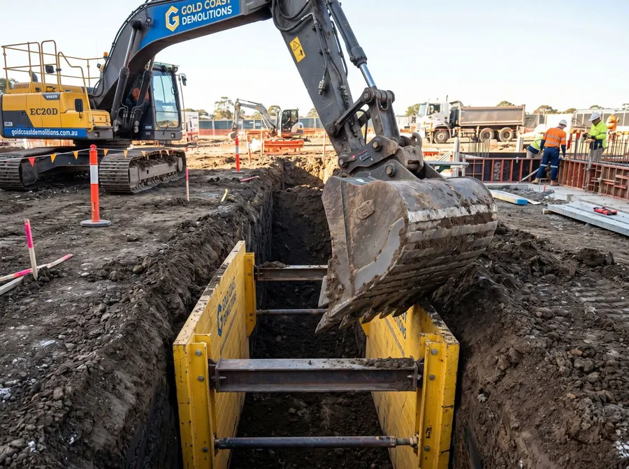 Excavation for footings